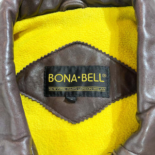 90's～ BONA-BELL 裏フリース ラグラン レザージャケット