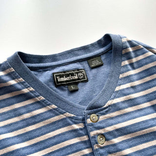 90's～ Timberland ボーダー ヘンリーネック Tシャツ