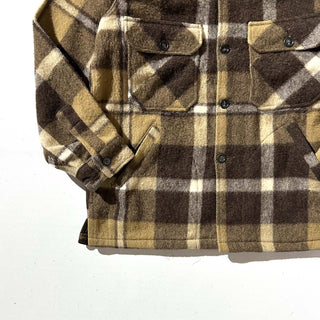 70's～ AMANA FINE WOOLENS ブラウン チェック ウール シャツ ジャケット