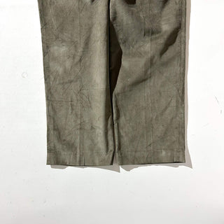 90's～ "deadstock" LANDS' END ２タック コーデュロイ パンツ (OLIVEDRAB 30×32)