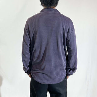 90's ALFANI レーヨン×ポリエステル チェック オープンカラー L/Sシャツ