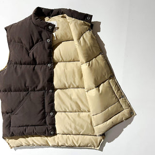 70's～80's SCHOTT ブラウン ウエスタンヨーク ダウン ベスト