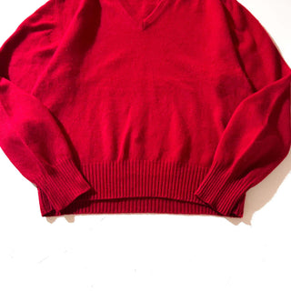70's〜80's "made in scotland" Neiman Marcus ''pure cashmere'' Vネック ニット セーター