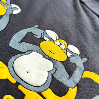 90's～00's "Three wise monkeys" アニマル 発泡プリント Tシャツ