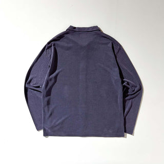 90's ALFANI レーヨン×ポリエステル チェック オープンカラー L/Sシャツ