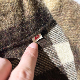 70's～ AMANA FINE WOOLENS ブラウン チェック ウール シャツ ジャケット