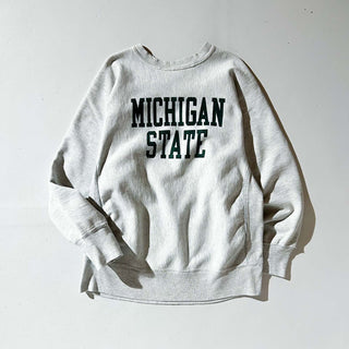 80's "made in USA" champion "Michigan State" リバースウィーブ カレッジ スウェット シャツ