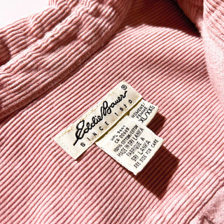 90's Eddie Bauer ダスティピンク コーデュロイ L/Sシャツ