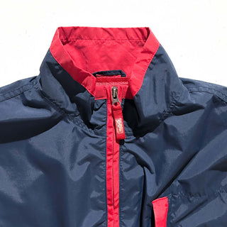 90's～00's OLD COLLEGE レッド×ネイビー 2トーン ドローコード シェル ベスト