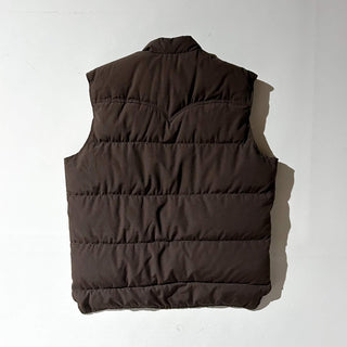 70's～80's SCHOTT ブラウン ウエスタンヨーク ダウン ベスト