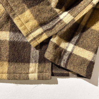 70's～ AMANA FINE WOOLENS ブラウン チェック ウール シャツ ジャケット