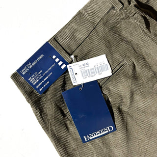 90's～ "deadstock" LANDS' END ２タック コーデュロイ パンツ (OLIVEDRAB 30×32)