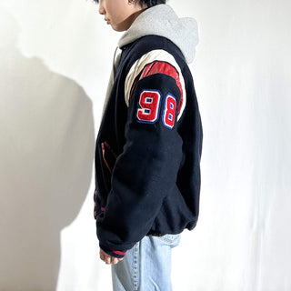 ～80's "made in USA" Holloway "OBERLIN INDIANS" ウール メルトン ブルゾン ジャケット