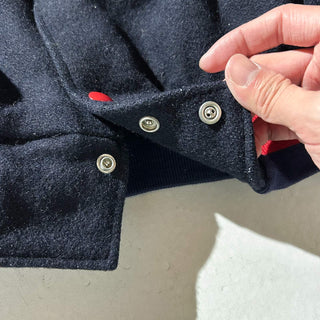 ～80's "made in USA" Holloway "OBERLIN INDIANS" ウール メルトン ブルゾン ジャケット