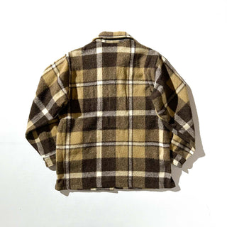 70's～ AMANA FINE WOOLENS ブラウン チェック ウール シャツ ジャケット