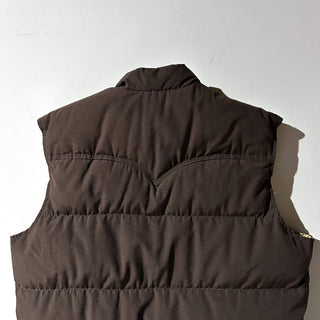 70's～80's SCHOTT ブラウン ウエスタンヨーク ダウン ベスト