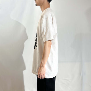 90's "WILL WORK FOR BEER" メッセージ プリント Tシャツ