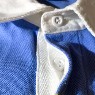 90's～ RALPH LAUREN ブルー×イエロー ボーダー S/Sラガーシャツ