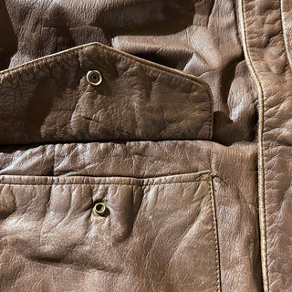 90's～00's LEATHER LIMITED 地図柄 レザー A２タイプ ブルゾン ジャケット