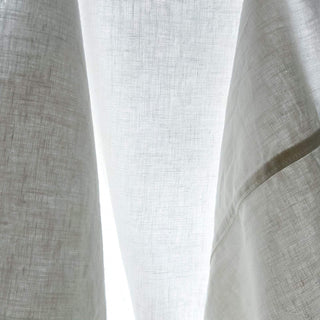 00's Van Heusen ホワイト リネン×レーヨン L/Sシャツ