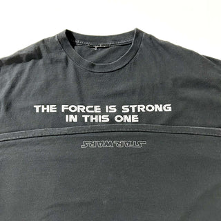 90's～00's STARWARS "THE FORCE IS STRONG IN THIS ONE" 両面プリント Tシャツ