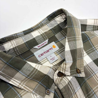 10's～ CARHARTT "RELAXED FIT" インドコットン B.D. チェック L/S シャツ