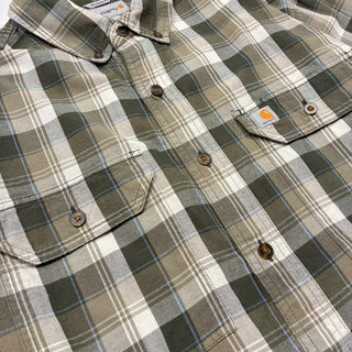 10's～ CARHARTT "RELAXED FIT" インドコットン B.D. チェック L/S シャツ