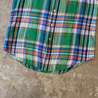 10's~ RALPH LAUREN リネン チェック S/S シャツ