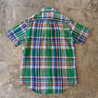 10's~ RALPH LAUREN リネン チェック S/S シャツ