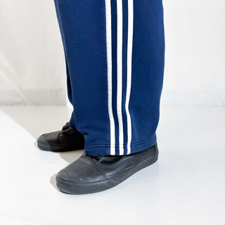 10's adidas ライン スウェット パンツ (ネイビー×ホワイト)