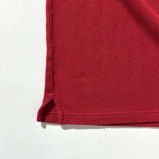 00's OLD NAVY レッド×ネイビー ライン フーデッド ニットソー