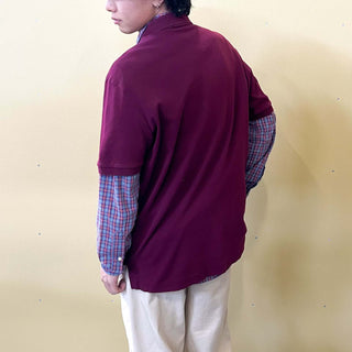 00's Ralph Lauren S/Sポロシャツ(ワインレッド)