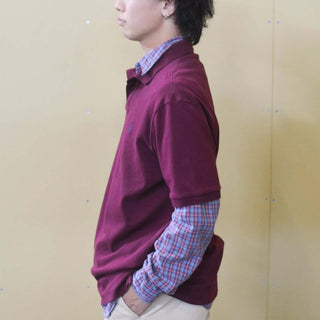 00's Ralph Lauren S/Sポロシャツ(ワインレッド)
