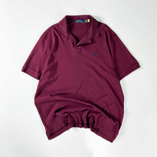 00's Ralph Lauren S/Sポロシャツ(ワインレッド)