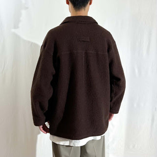 90's Andre Christian ブラウン ウール メルトン カバーオール ジャケット