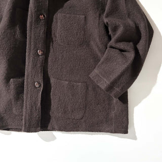 90's Andre Christian ブラウン ウール メルトン カバーオール ジャケット