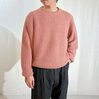 90's "made in USA" London Fog ダスティピンク ヴァージンアクリル ニット セーター