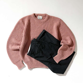 90's "made in USA" London Fog ダスティピンク ヴァージンアクリル ニット セーター