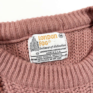 90's "made in USA" London Fog ダスティピンク ヴァージンアクリル ニット セーター