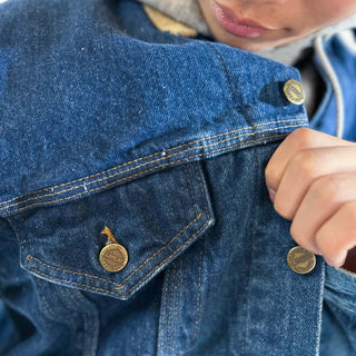 80's carhartt "100years Model" 裏フランネル トラッカー デニム ジャケット