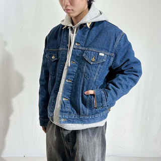 80's carhartt "100years Model" 裏フランネル トラッカー デニム ジャケット