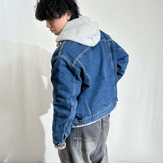 80's carhartt "100years Model" 裏フランネル トラッカー デニム ジャケット