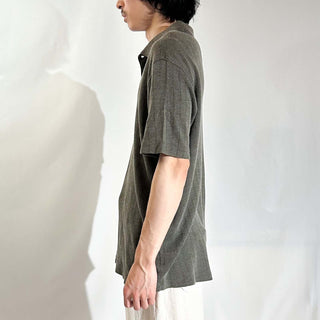 90's PERRY ELLIS コットン×レーヨン ニット S/Sポロシャツ