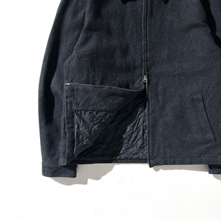 00's OLD NAVY 裏キルティング ダブルジップ ウール ジャケット
