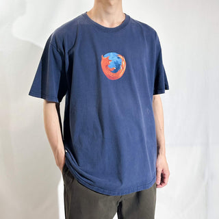 00's FRUIT OF THE LOOM "Get Firefox.com" フェード 両面プリント Tシャツ