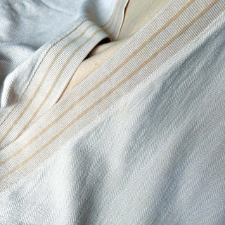 90's Claiborne オフホワイト ヘリンボーン コットン カーディガン