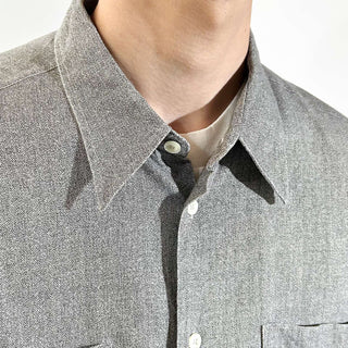 90's～ "made in ITALY" コットン×レーヨン プリント L/Sシャツ