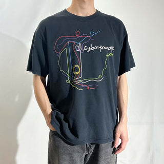 00's anvil "CyberPowerPC" 企業 プリント Tシャツ