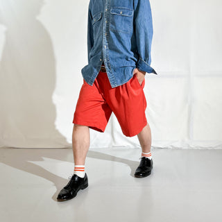 00's HAGGAR サーモンピンク 2タック スラックス ショーツ