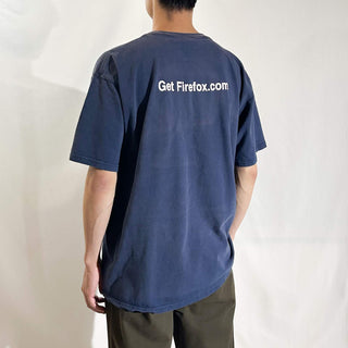 00's FRUIT OF THE LOOM "Get Firefox.com" フェード 両面プリント Tシャツ